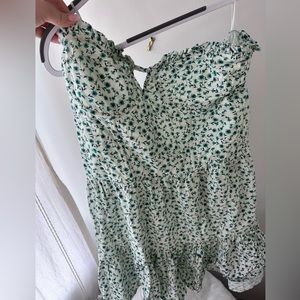 Blue floral sun dress.